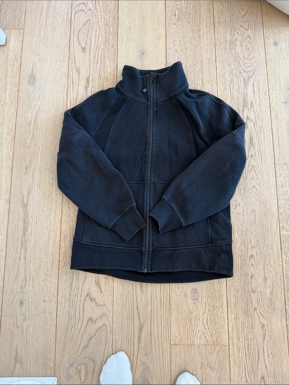 lululemon athletica Black Full-Zip Funnel Neck Sweatshirt